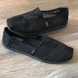 BOBS from sketchers memory foam black slip on shoes size 10